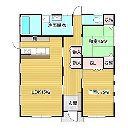 由宇町中央2丁目戸建　2ＬＤＫ 1