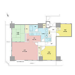 ダイアパレスシアース万代東棟 607
