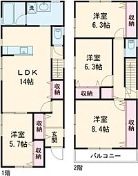 小新西二丁目貸家 A棟 A