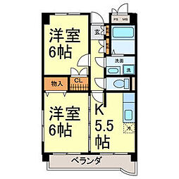 ヴァンコーポ大赤見 2D