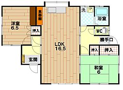 門前3丁目貸家　2LDK 1