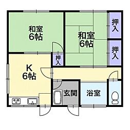 南栄2丁目　2DK 1