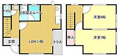 河内町貸家 B