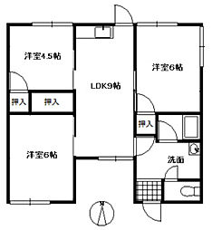 東岡山駅前貸家　平屋西 1