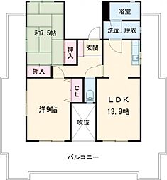 パークヒルズ小郡　B棟 301