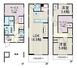 蕨市中央6丁目の一戸建て