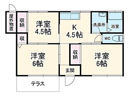 蜆塚2丁目借家西2棟 西2