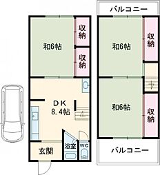梅津罧原町貸家 東から1