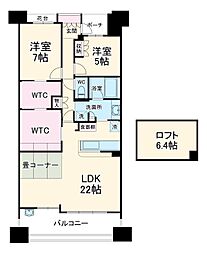 パークシティ　ザ　ウイングス　西棟 1206