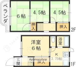 西堤楠町3丁目6−14貸家 1X